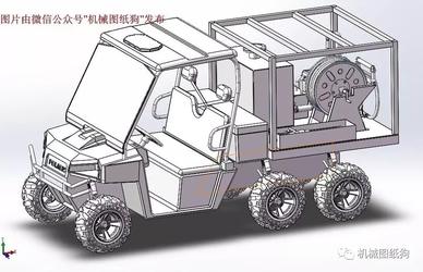 【其他车型】ATV六轮消防沙滩车3D模型图纸 Solidworks设计