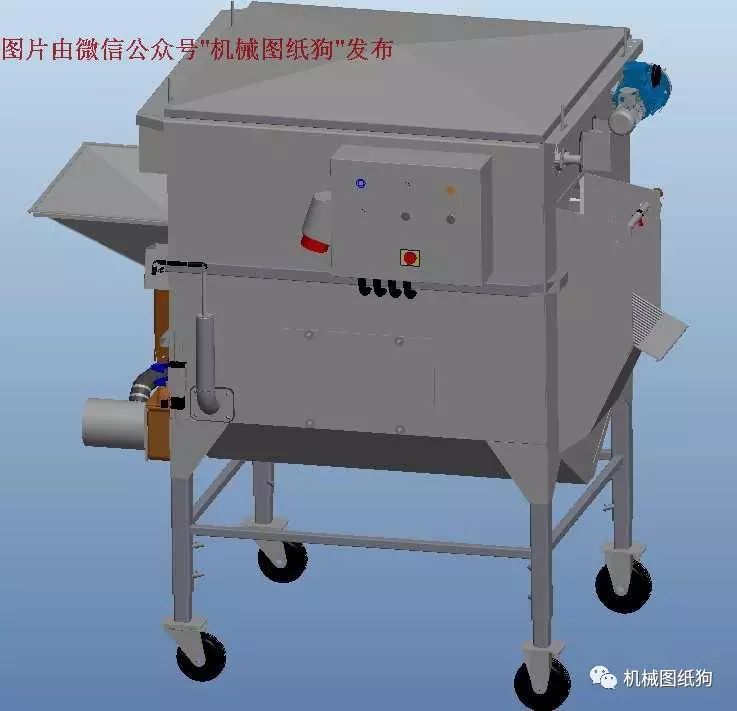 【工程机械】滚筒洗衣机3D模型图纸 PROE设计