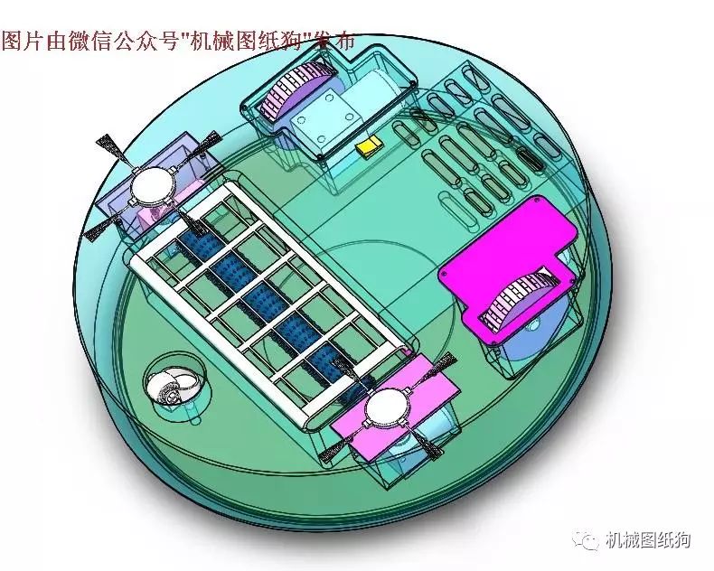 【机器人】扫地机器人的设计(家用地面清洁机器人)资料 Solidworks和CAD格式