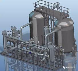 【工程机械】空气干燥器系统3D模型图纸 ProE设计