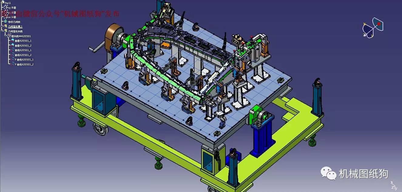 【工程机械】汽车左右后窗总成检具设计3D模型 IGS格式 Catia建模