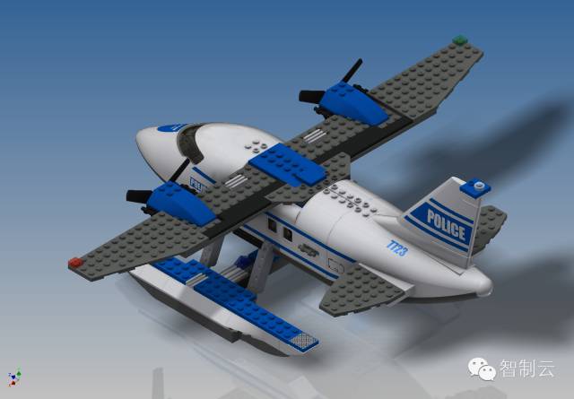 【乐高图纸】乐高lego 7723水上飞机三维建模图纸 Inventor设计 STEP格式