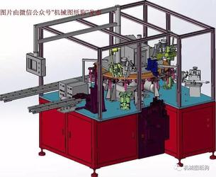 【非标数模】圆形穿心电容焊接机(自动化设备)3D模型图 Solidworks设计 附STP