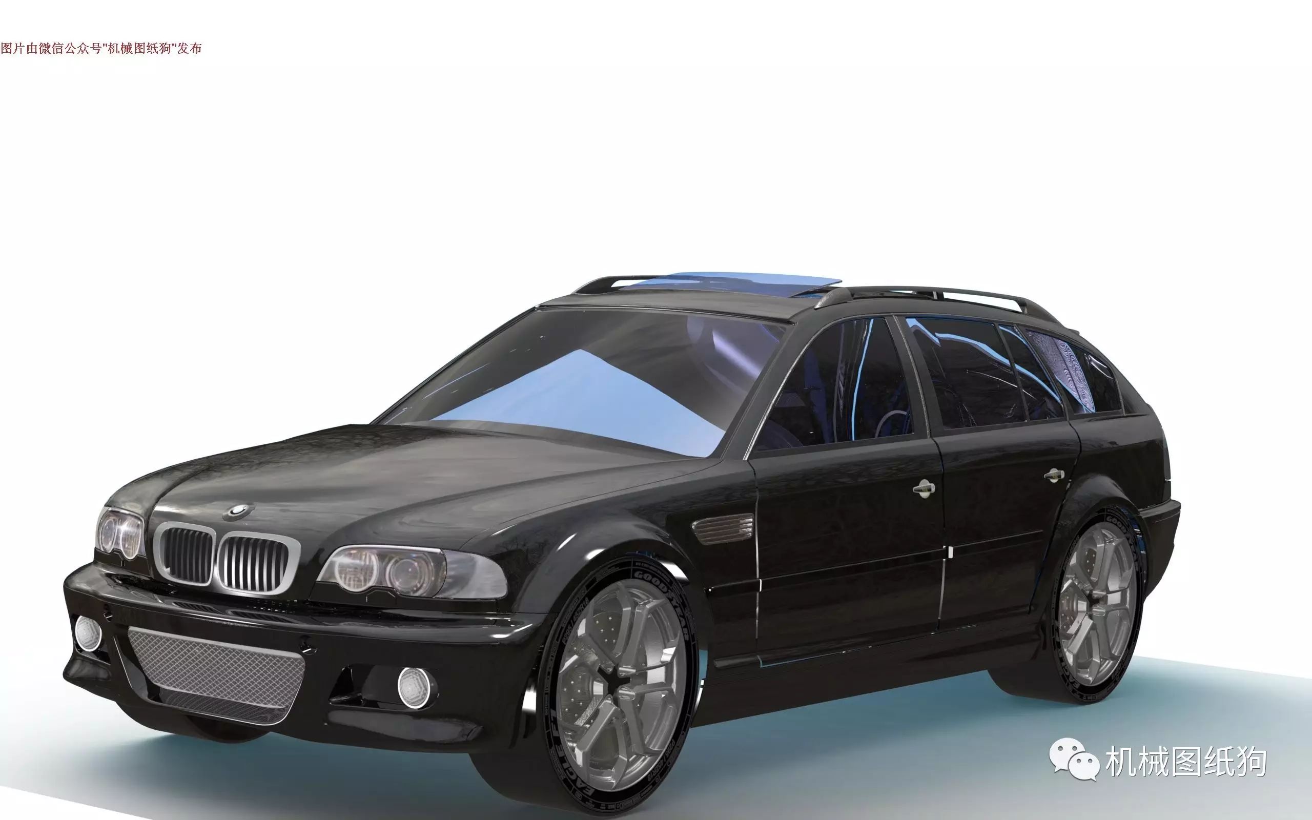 【汽车轿车】宝马E46轿车外壳造型3D模型 SolidWorks设计