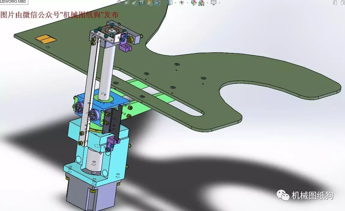 【非标数模】步进驱动升降机构3D模型图纸 SolidWorks设计 附STEP格式