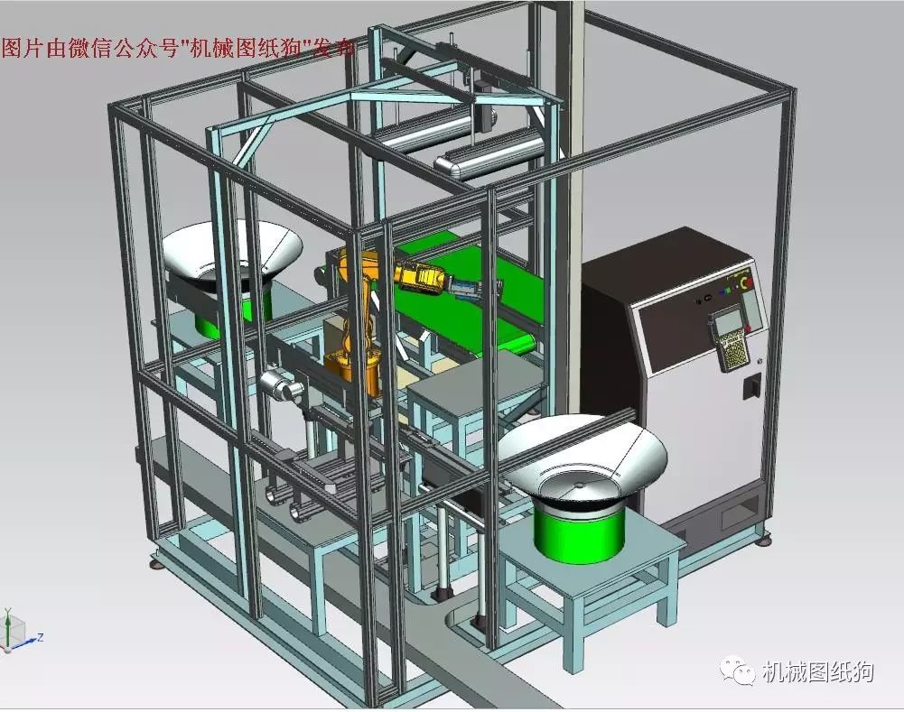 【机器人】ABB机器人装配工作站三维建模图纸 UG设计