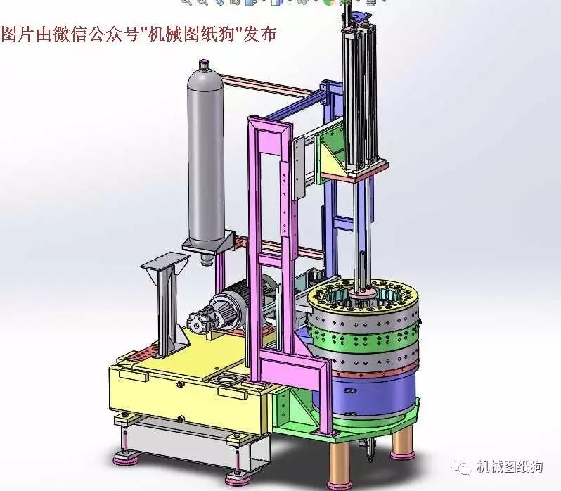 【非标数模】大口径管内部焊接机(管道内焊机)3D模型图纸 step格式