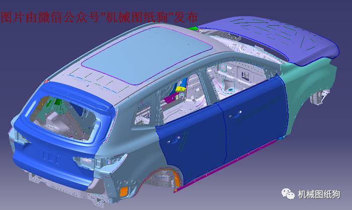 【汽车轿车*众】SUV-2-汽车白车身3D数模 焊接信息完善 汽车焊接工程师素材图纸
