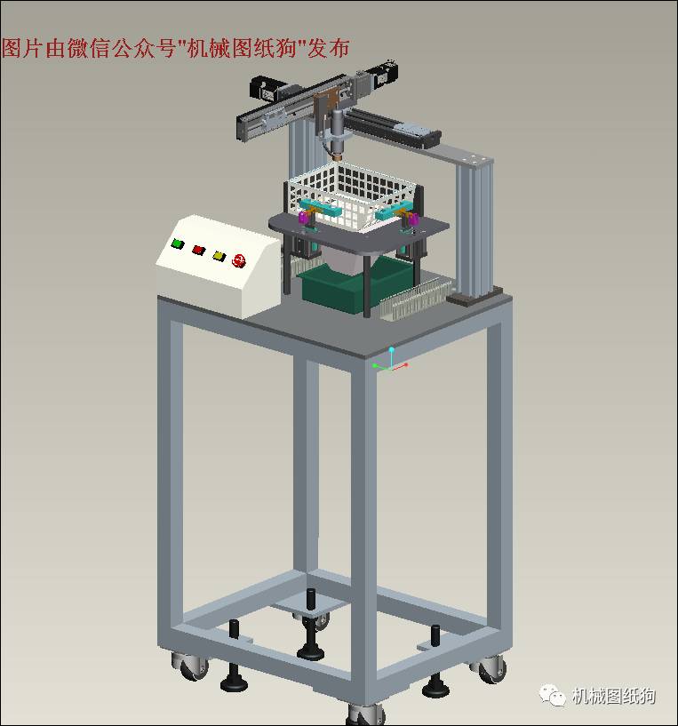 【非标数模】半自动打磨机三维建模图纸 solidworks设计 附STEP格式