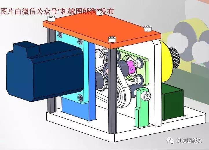 【非标数模】海绵清洁机构三维建模图纸 solidworks设计 附STP格式