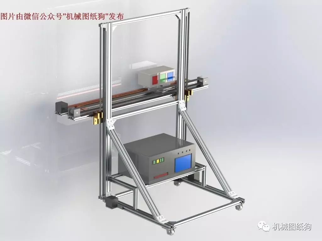 【工程机械】墙体彩绘机三维建模图纸 solidworks设计