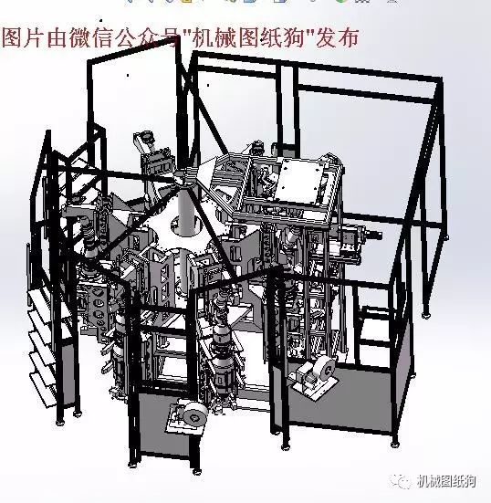 【非标数模】多工位组合非标自动化方案3D图纸 SOLIDWORKS设计