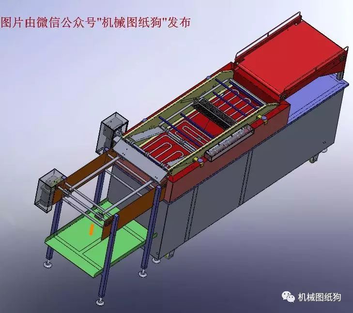 【非标数模】油炸食品机三维建模图纸 solidworks设计