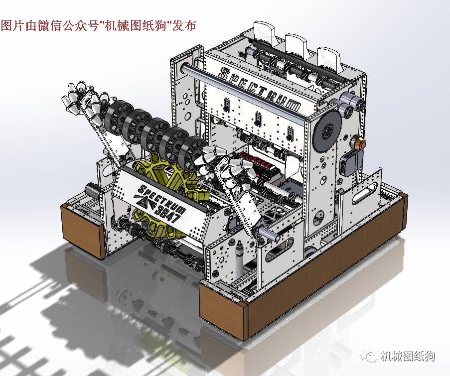 【机器人】FRC 3847号机器人车三维建模图纸 step格式