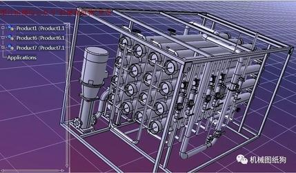 【工程机械*原创】CATIA设计污水处理系统三维建模图纸