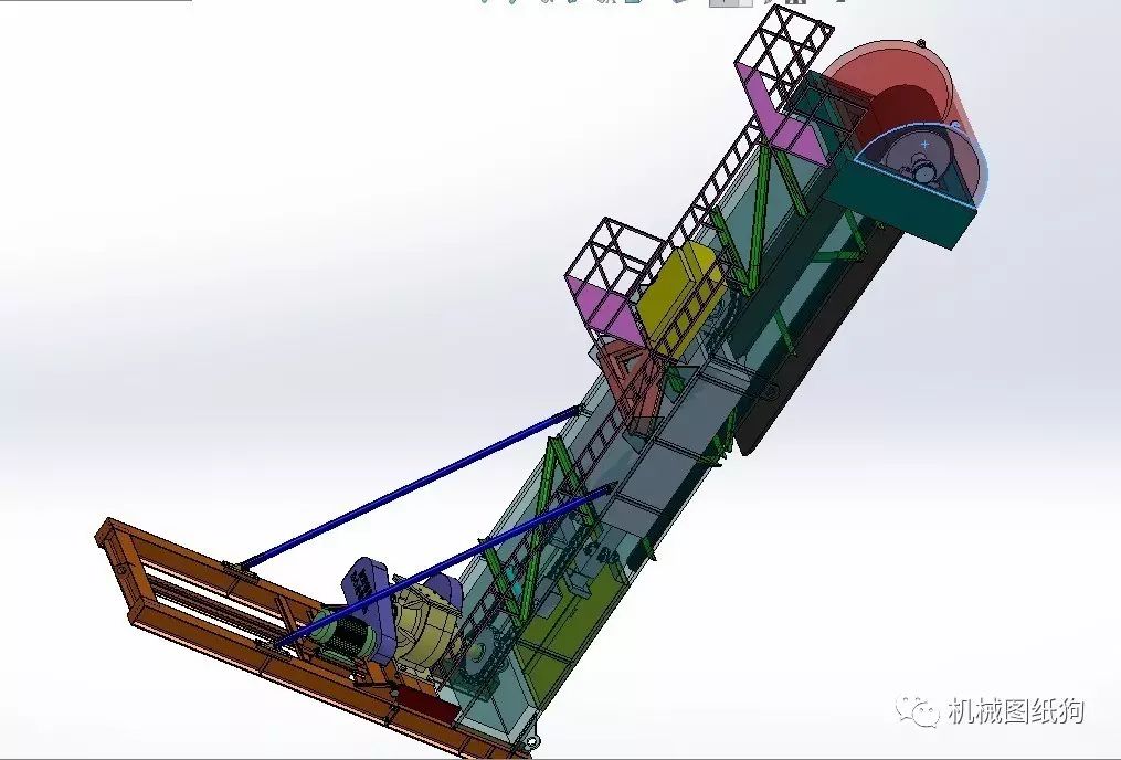 【众筹图纸】皮带式抽油机(石油抽取设备)三维建模图纸 solidworks设计