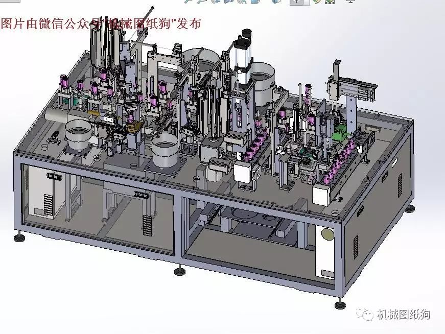 【非标数模】全自动直流电机组装线3D模型图纸 SolidWorks设计