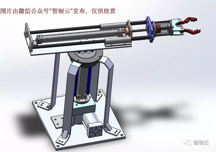 【机器人】气动机械手三维建模图纸 solidworks设计