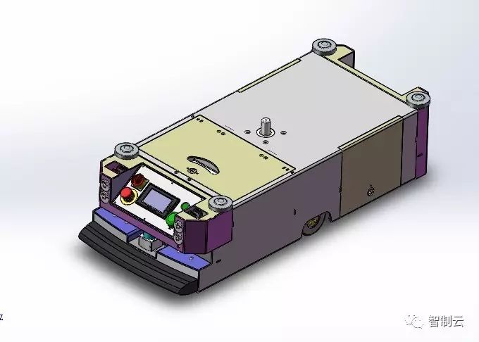 【众筹图纸】潜伏智能AGV小车模型3D图纸 solidworks设计