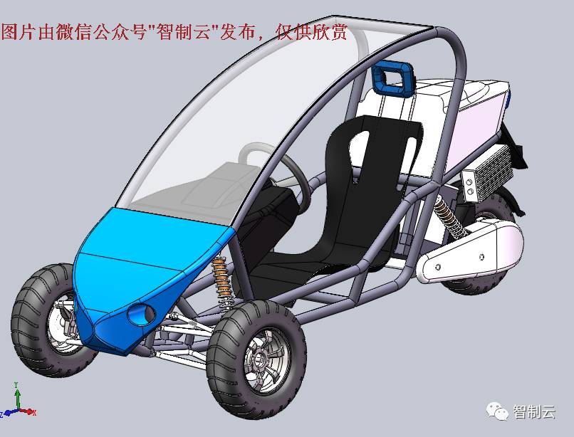 【其他车型】单座倒三轮电动车3D模型图纸 SolidWorks设计