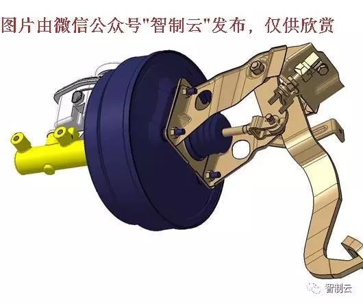 【工程机械】真空助力器3D模型图纸 stp格式