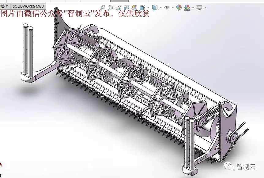 【农业机械】收割机机构三维建模图纸 solidworks设计 附STEP格式