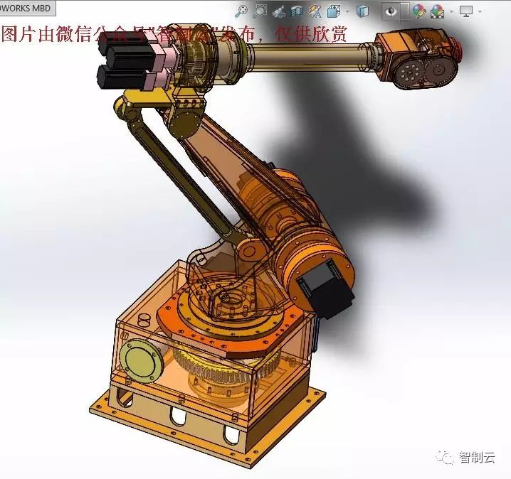 【机器人】CHX-3六轴机器人3D模型图纸 SolidWorks设计 数模图档