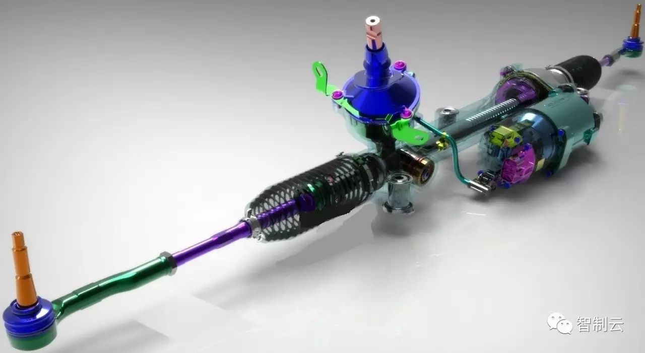 【众筹图纸】汽车转向机构详细设计三维图纸 solidworks设计 附bip渲染文件