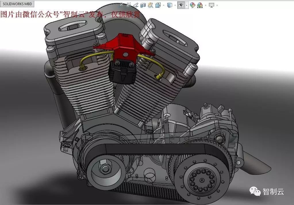 【发动机电机】FXR发动机3D模型图纸 SolidWorks设计