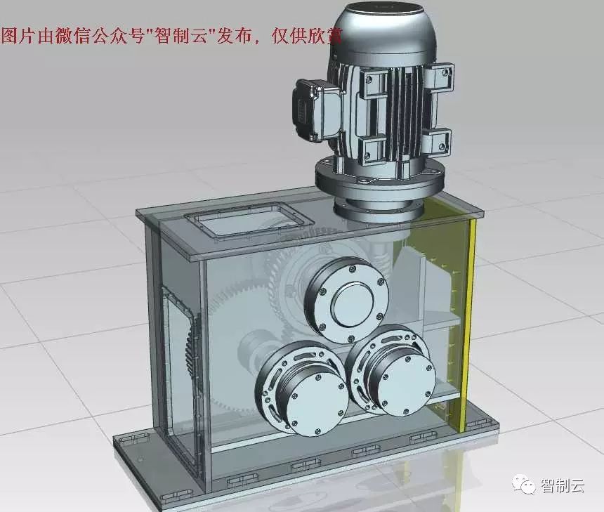 【差减变速器】有两端输出轴的齿轮箱3D模型 UG(NX)设计