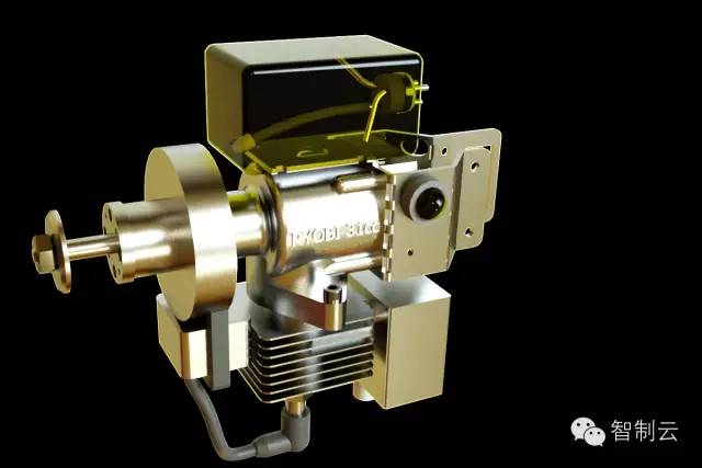 【发动机电机】ryobi-31ccm微型发动机3D图纸 INVENTOR设计 附STP格式