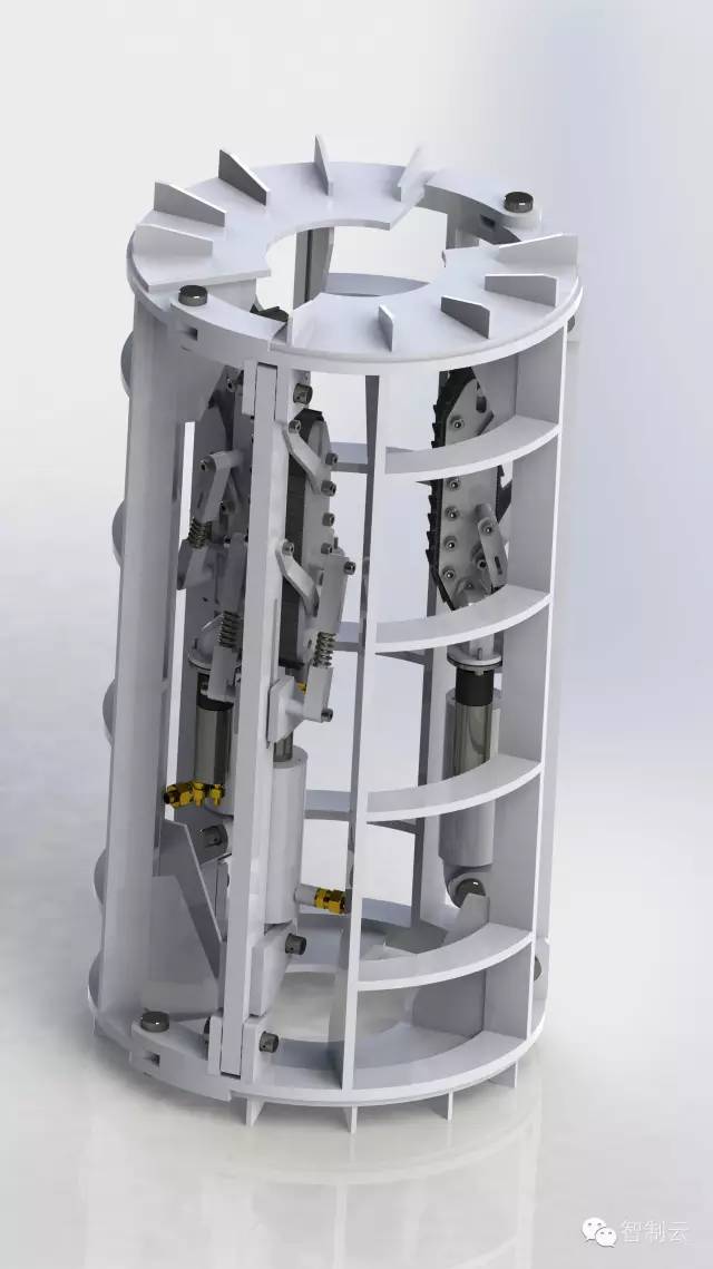 【机器人】爬管机器人三维建模图纸 Solidworks设计 附STEP格式