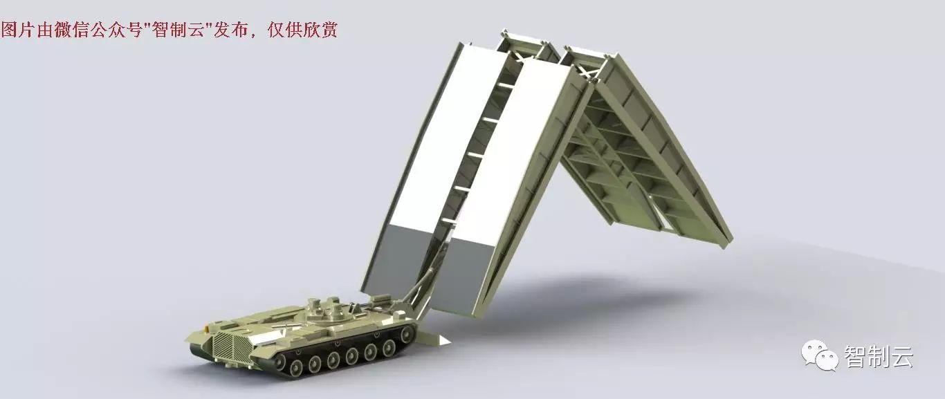 【武器模型】简易M60 AVLB架桥车三维建模图纸 solidworks设计 