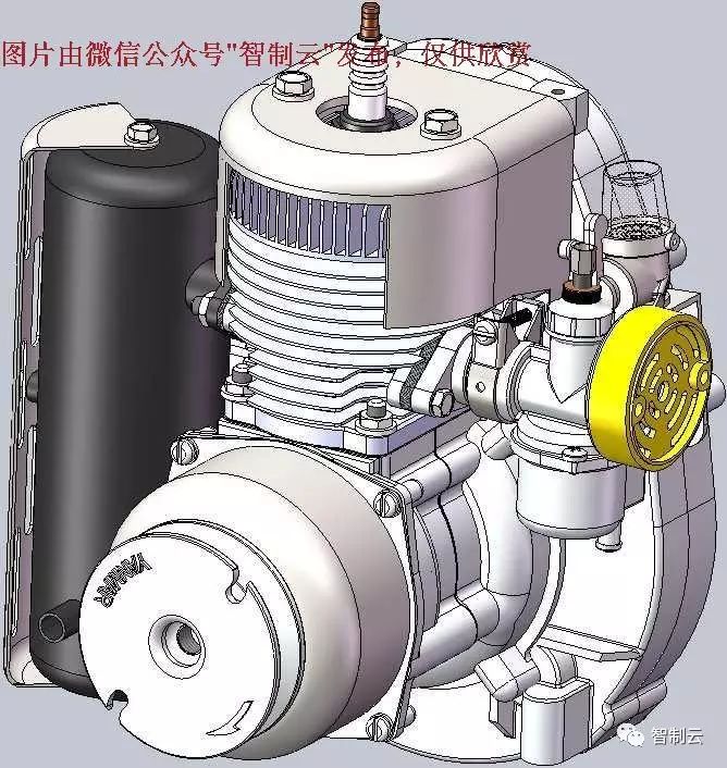 【发动机电机】2冲程洋马KT-30发动机3D模型 UG(NX)设计