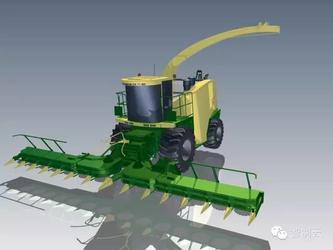 【农业机械】KRONE BIG X 1000型自走式青贮收获机三维建模图纸 STP格式