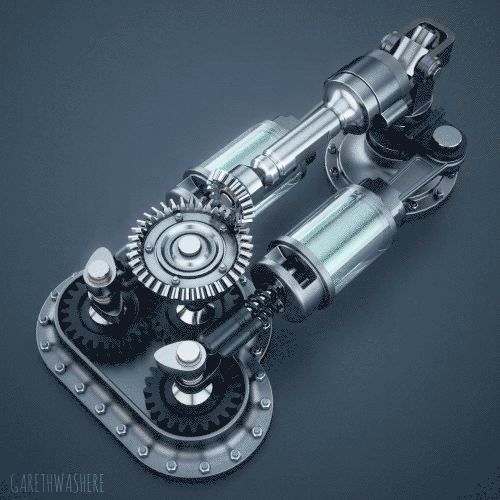 【精巧机构】双缸传动机构三维建模图纸 solidworks设计