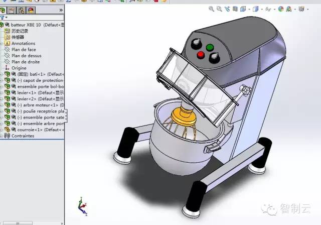 【非标数模】和面机传动结构三维建模图纸 SOLIDWORKS设计