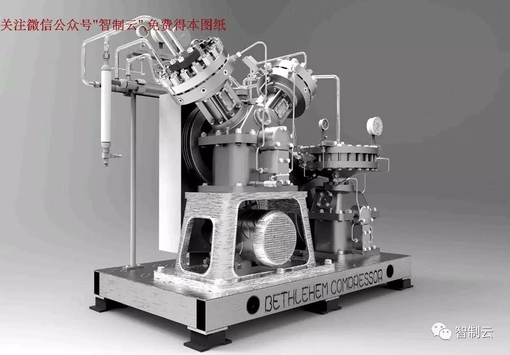 【工程机械】大船隔膜式压缩机3D模型爆炸图纸 SolidWorks设计