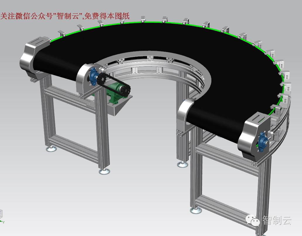 【非标数模】新型皮带转弯机3D模型图纸 UG(NX)设计