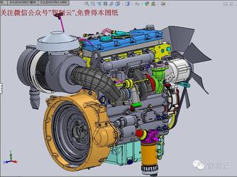 【发动机电机】英国进口柴油机3D模型图纸 SolidWorks设计