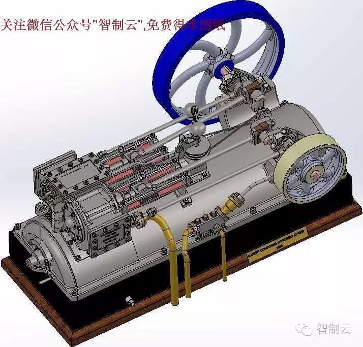 【发动机电机】加勒特复合固定式发动机3D模型图纸 SolidWorks设计 附igs格式