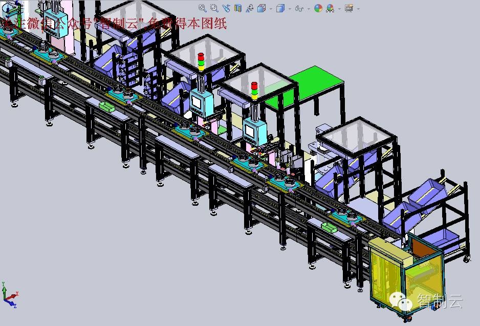 【非标数模】发电机半自动化生产线、发电机总成装配线3D模型 SolidWorks设计