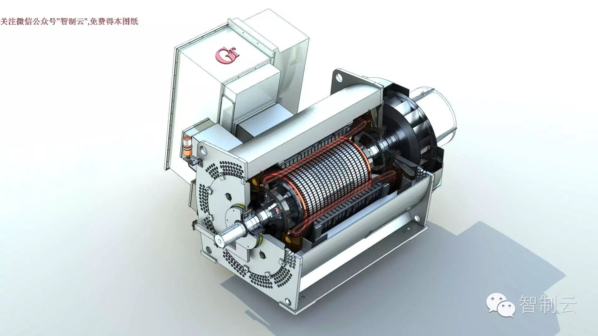 【发动机电机】10 kv 480-550 kw感应电动机三维建模图纸 solidworks设计