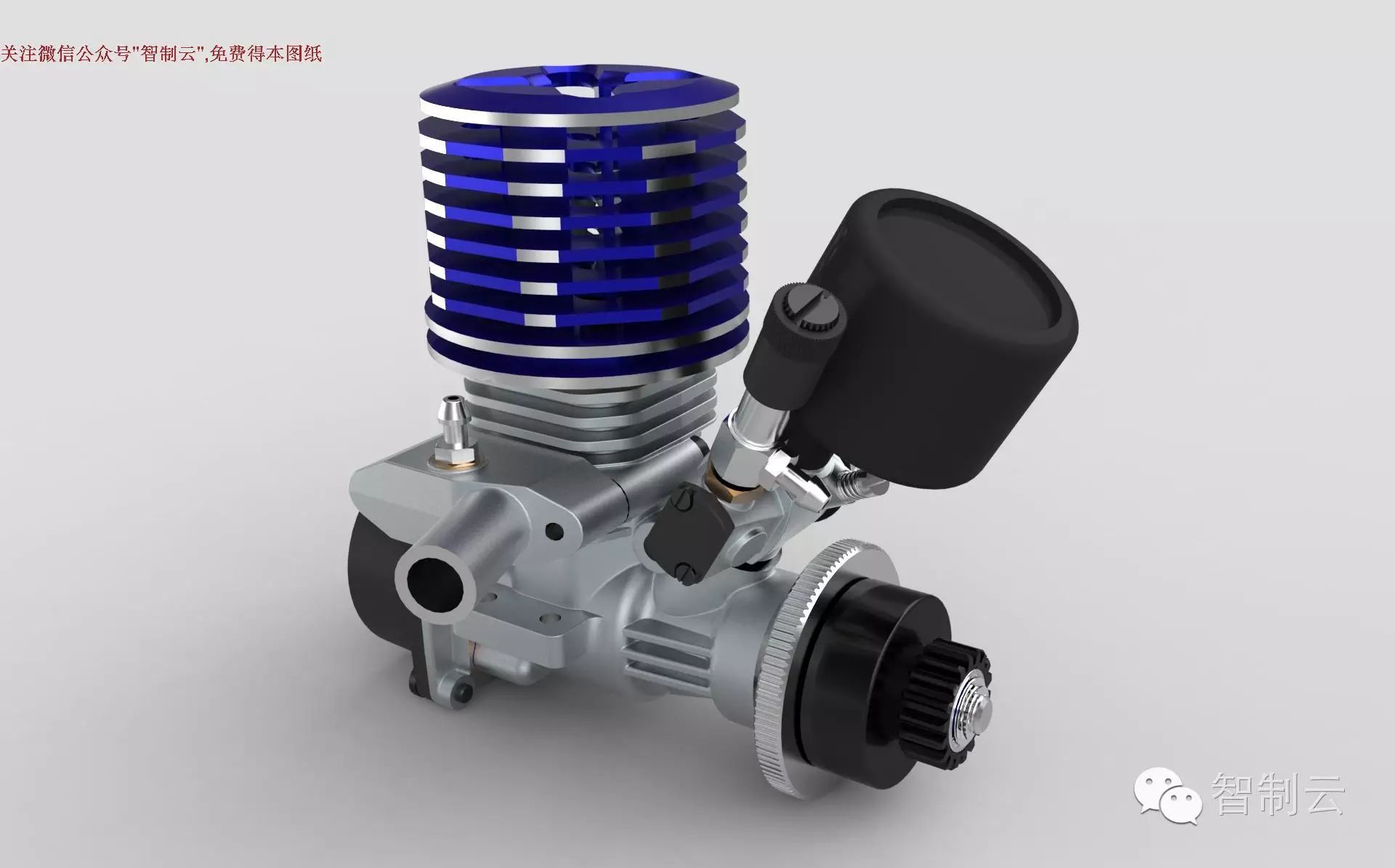 【发动机电机】Traxxas TRX 15模型车发动机三维建模图纸 stp格式