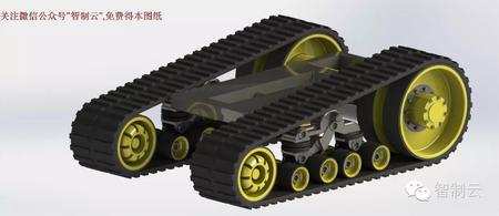 【机器人】拖拉机履带悬挂结构三维建模图纸 solidworks设计