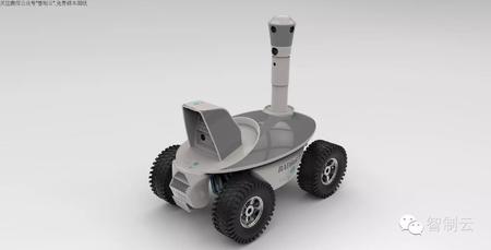【机器人】自主式无人地面小车造型三维建模图纸 IGS格式