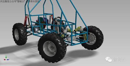 【卡丁赛车】Buggy钢管沙漠赛车三维建模图纸 stp igs格式