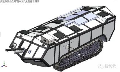 【武器模型】CHAR SAINT CHAMOND中型坦克三维建模图纸 solidworks设计 