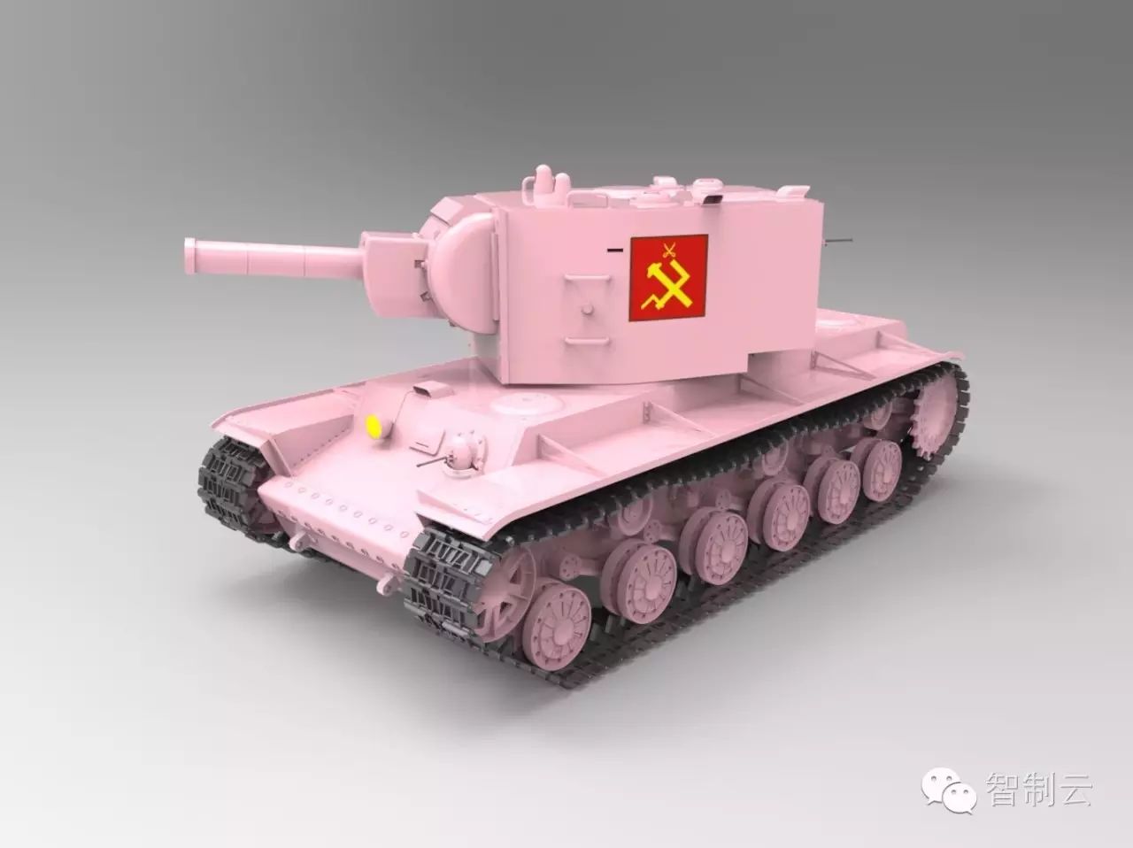 【武器模型】KV-2重型坦克(可驱动约束)三维建模图纸 Inventor设计