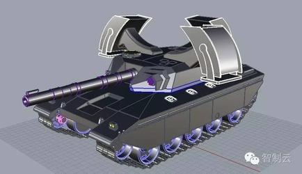 【武器模型】红色警戒幻影坦克三维建模图纸 RHINO设计 3dm格式